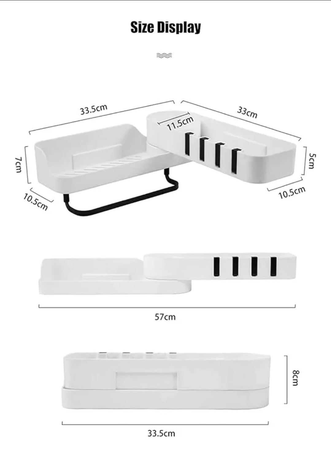 Organizador de baño doble