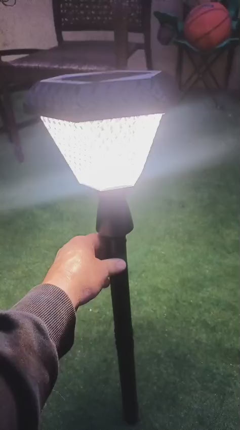 Foco solar de 71 cm con control remoto regulación de luz cálida y fría