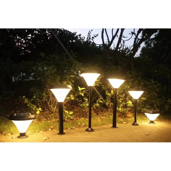 Foco solar de 71 cm con control remoto regulación de luz cálida y fría